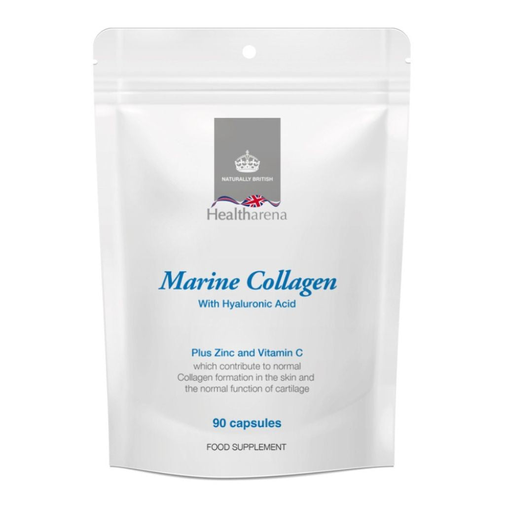 Marine Collagen with Hyaluronic Acid, Zinc and Vitamin C, Eco Refill Pouch, (90 Capsules)