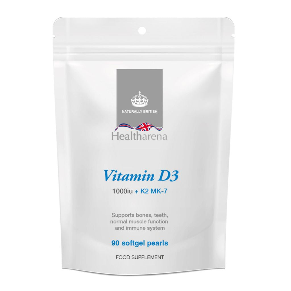 Vitamin D3 1000iu+K2 MK7 (90 softgels)