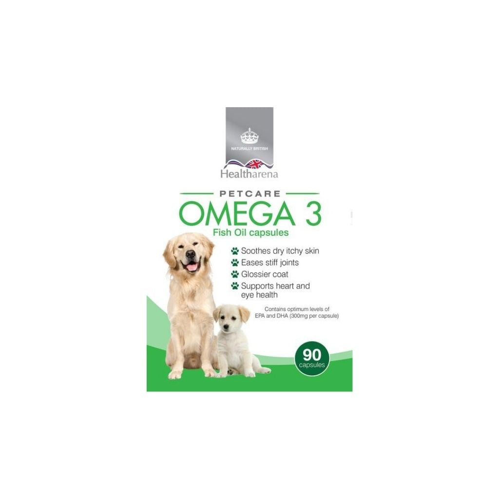 Omega 3 Fish Oil for Dogs 1000mg 90 Capsules
