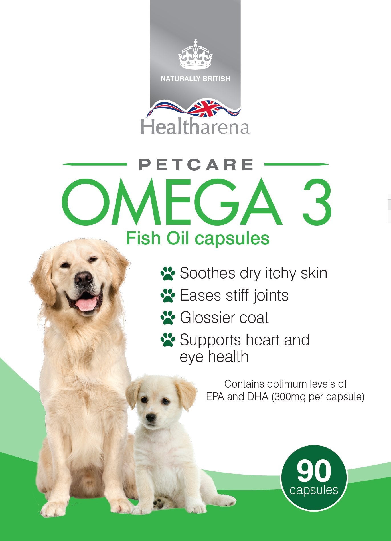 Omega 3 Fish Oil for Dogs 1000mg 90 Capsules